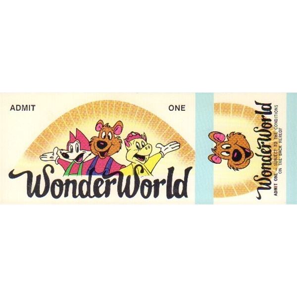 Wonderworld original prop ticket from Beverly Hills Cop 3