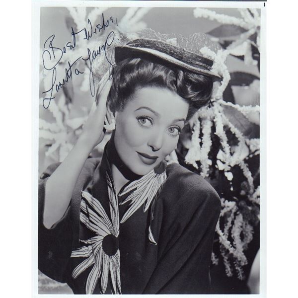 Loretta Young signed vintage photo