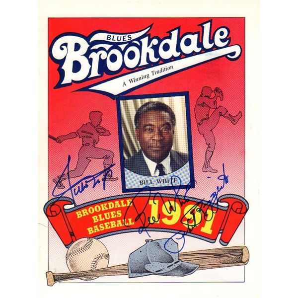 Willie Mays/Phil Rizzuto/ Bill White signed program