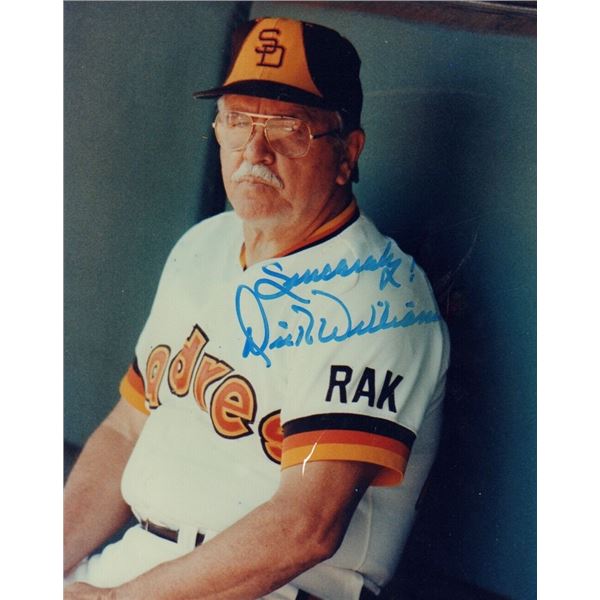 Dick Williams signed photo