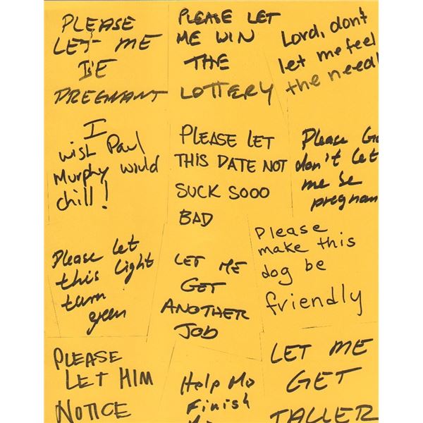 Best Prop Notes Bruce Almighty original prop notes