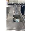 Image 4 : STAINLESS STEEL COMMERCIAL 2 BAY PREPARATION SINK WITH RINSE WAND & HAND WASH STATION