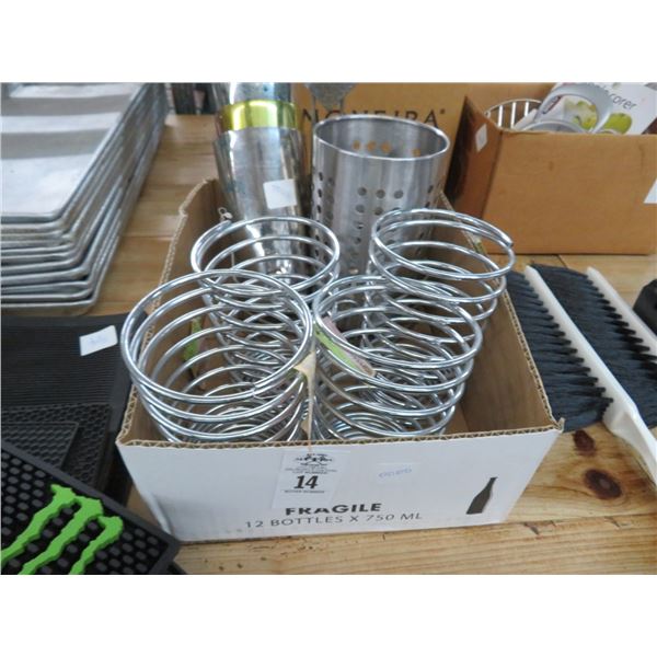 Utensil Bin, Wine Bottle Sleeves, Blender Cups