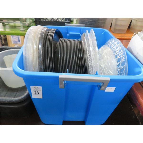 Bus Pans 2, Bin w/Asst. Plastic Serving Trays