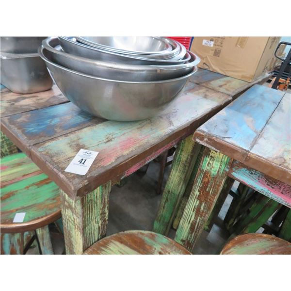 12-Distressed Painted High Bar Table - 12 X $