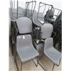 Image 1 : 18-Grey Contemporary Padded Sledge Chairs - 18 X $