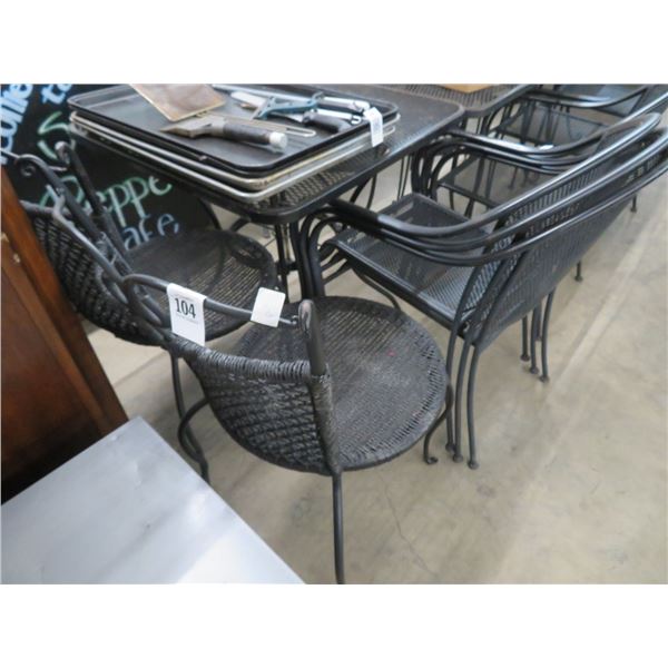 Iron/Wicker Base Parlor Chairs - Pair