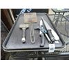 Image 1 : Full Sheet Pans 4, Knives, Sharpener, Shifter, Scraper