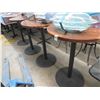 Image 1 : 4-Pedestal High Bar Tables - 4 X$