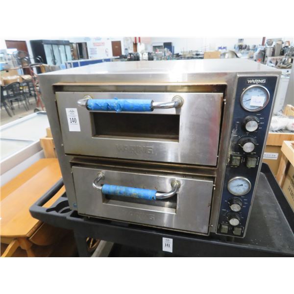 Waring Countertop Electric Double Deck Brick Pizza Oven