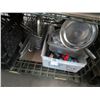 Image 1 : Skimmer Baskets, Small Bowls, Asst. Utensils On Shelf