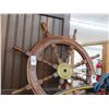 Image 1 : Life Size Mahogany Ship Wheel