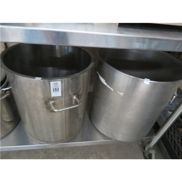 2-Large S/S Stock Pots - 2 X $