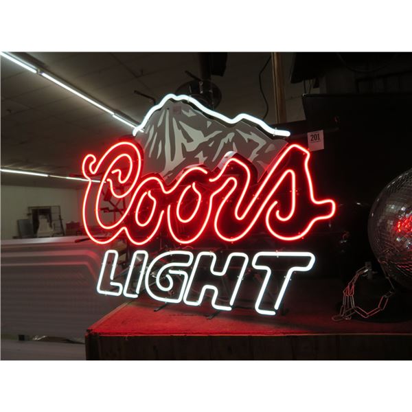 Coors Light Mountain Motif Neon Sign - No Shipping