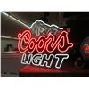 Image 1 : Coors Light Mountain Motif Neon Sign - No Shipping