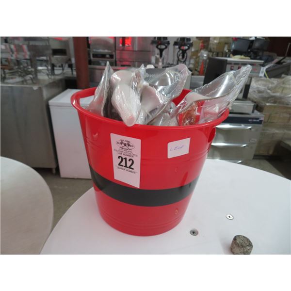 Bucket w/Asst. Ice Cream Scoops - 10 - New