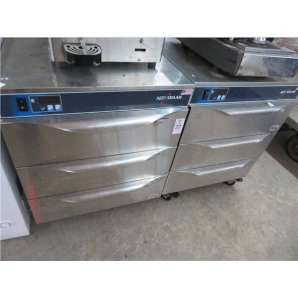 2-Alto Shaam S/S Rolling 3 Drawer Worktop Warmer - 2 X $