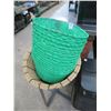 Image 1 : Pedestal Rope Basket, 15 Green Baskets