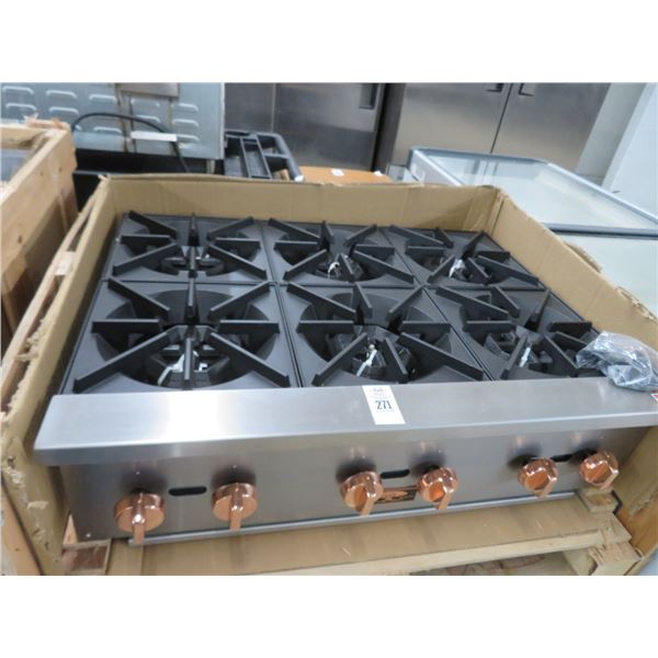 Copper Beech CBHP366 New Gas 3' 6 Burner Countertop Range