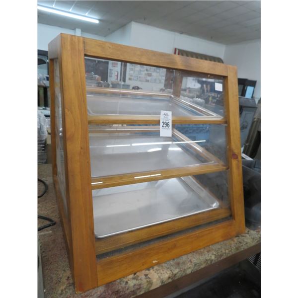 Wood Frame Plexi 3 Tier Countertop Merchandiser