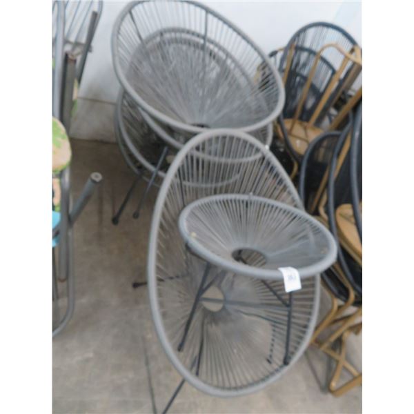 Contemporary Wicker Style Patio Chairs 10, 4 End Tables