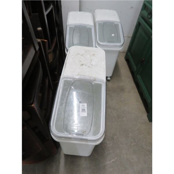 3-Rolling Ingredient Bins - 3 X $