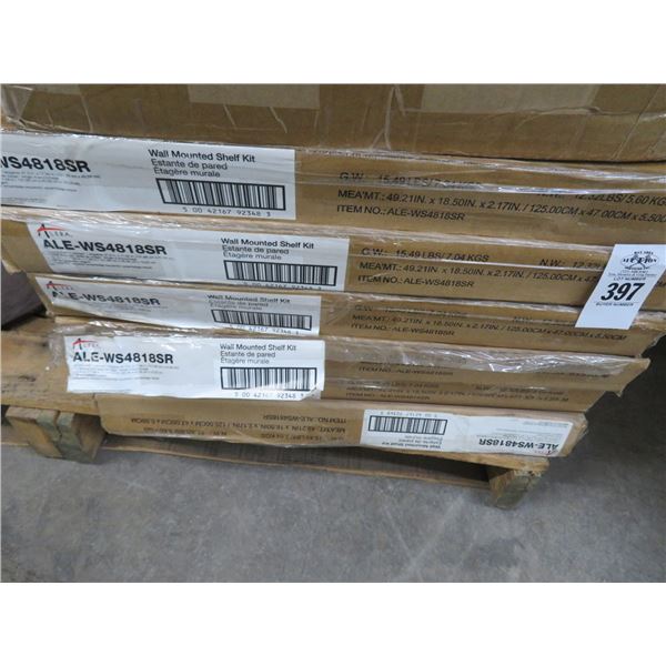 6-Wall Mount Shelf Kit In Box - 6 X $