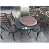 Image 1 : Cast Round Bistro Patio Table w/2 Chairs