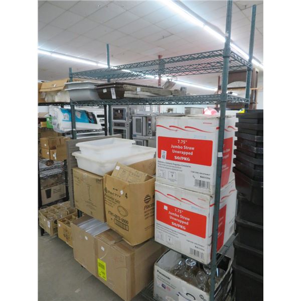 Metro Green Coated 4 Shelf Storage Rack