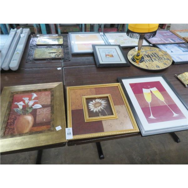 Floral and Champagne Wall Art - 3