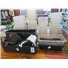 Image 1 : Asst. Size Cambro Insert Pans, Measuring Bins, Receipt Holders, Drawing Boards