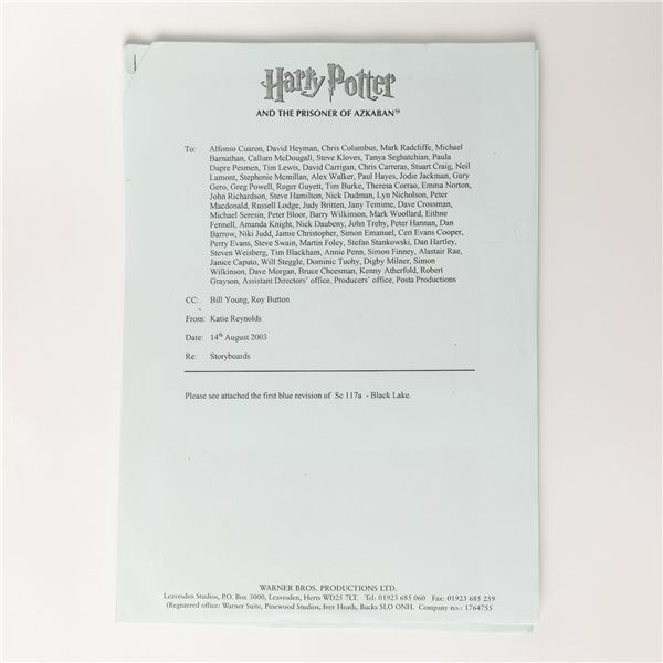 Harry Potter and the Half Blood Prince (2009) - Annotated Storyboard Collection