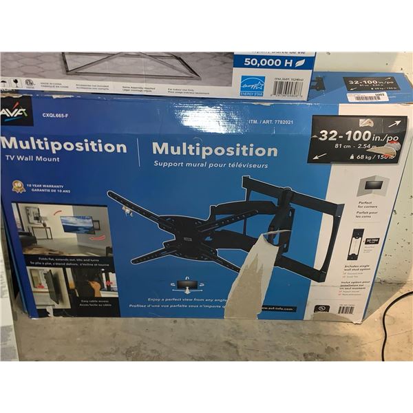 AVF multiposition tv wall mount, supports up to 150lb