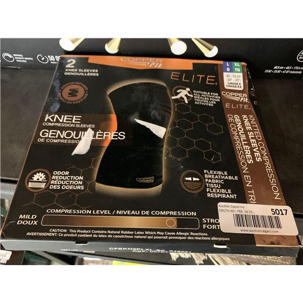 Elite Knee compression Sleeves 2 Pack L/XL