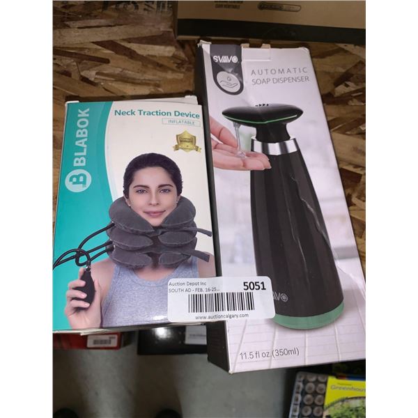 Neck Traction device & Soap Dispenser