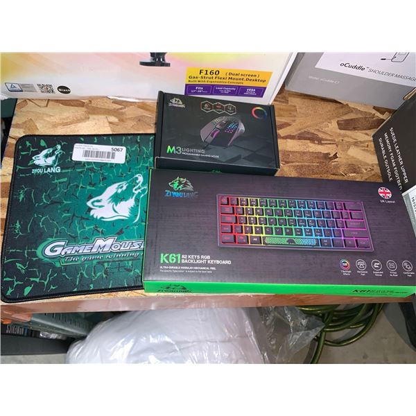 Gamers pack with Keyboard, Mouse and Pad