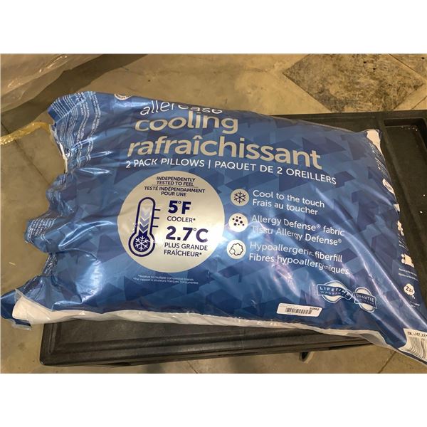Allercase Set of 2 cooling pillows Queen Size