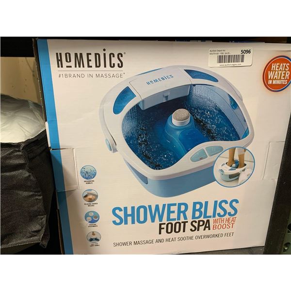 Homedics Shower Bliss Foot Spa with heat boost