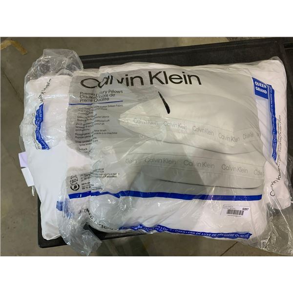 Calvin Klein Premium Luxury Pillows Queen Size Lot of 2
