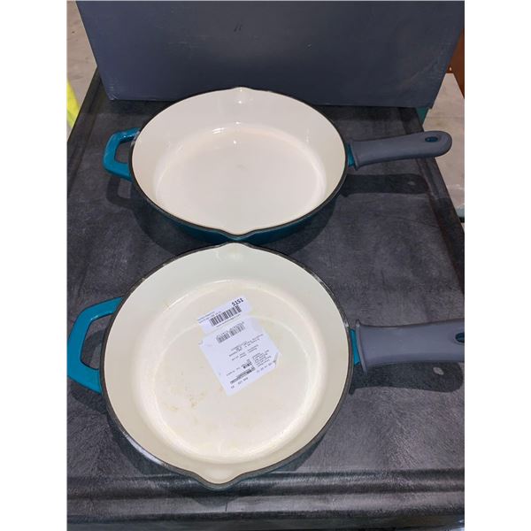 Tramontina Cast Iron Enamel Fry Pan Set of 2 - Blue
