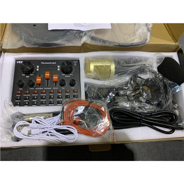 Professional condenser Microphone set with equalizer, mount and accessories