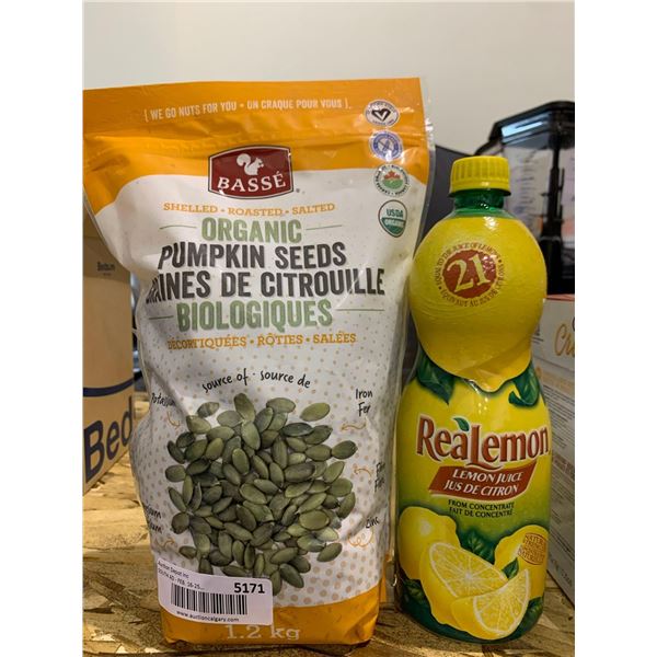 Basse organic Pumpkin Seeds 1.2kg & Realemon  Juice