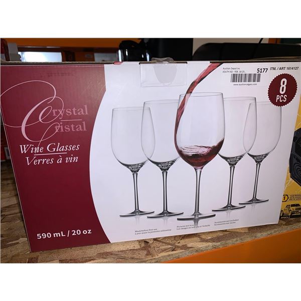 Crystal Wine Glass Set of 8 Pcs x 20oz