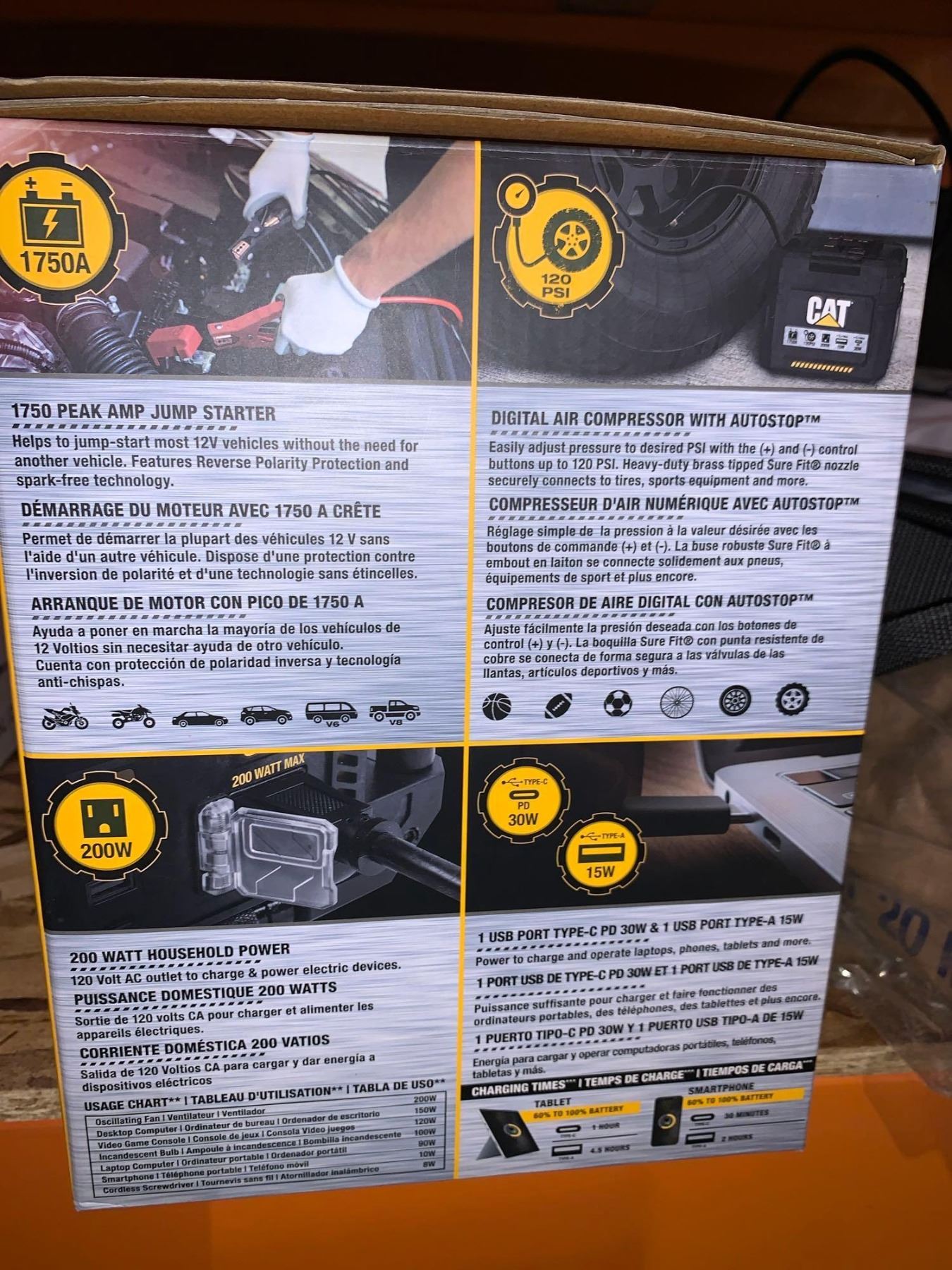 CAT 1750 A Lithium Power Station battery pack/charger/booster/compressor