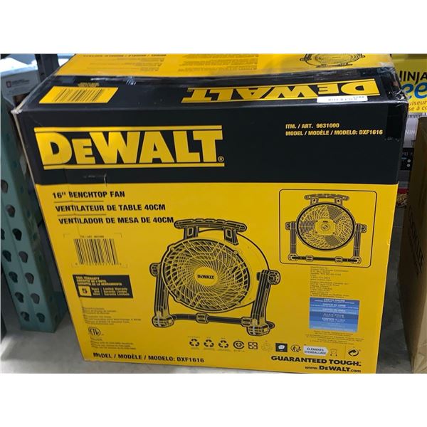 Dewalt 16 inch Bendchtop High Capacity Shop Fan