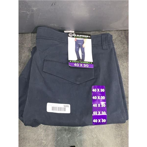 BC Clothing Mens Stretch Pants 40 x 30 NEW