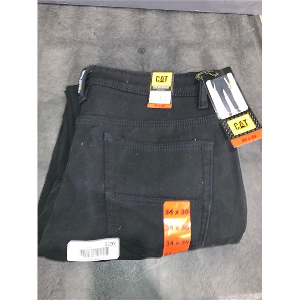 CAT Mens Work Pants Fleece Lined 34x30