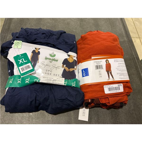 Honey Dew 2 pce pajama Sets Lot of 2 XL & L NEW