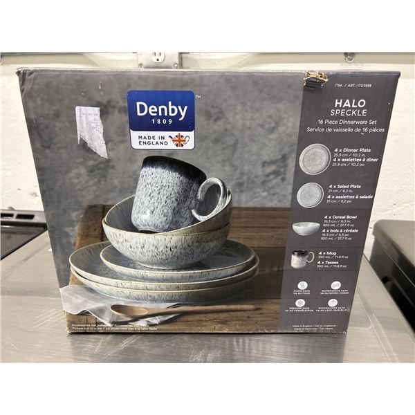 Denby Halo speckle 16 piece dinnerware set