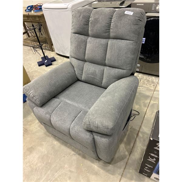 Grey electric reclining chair